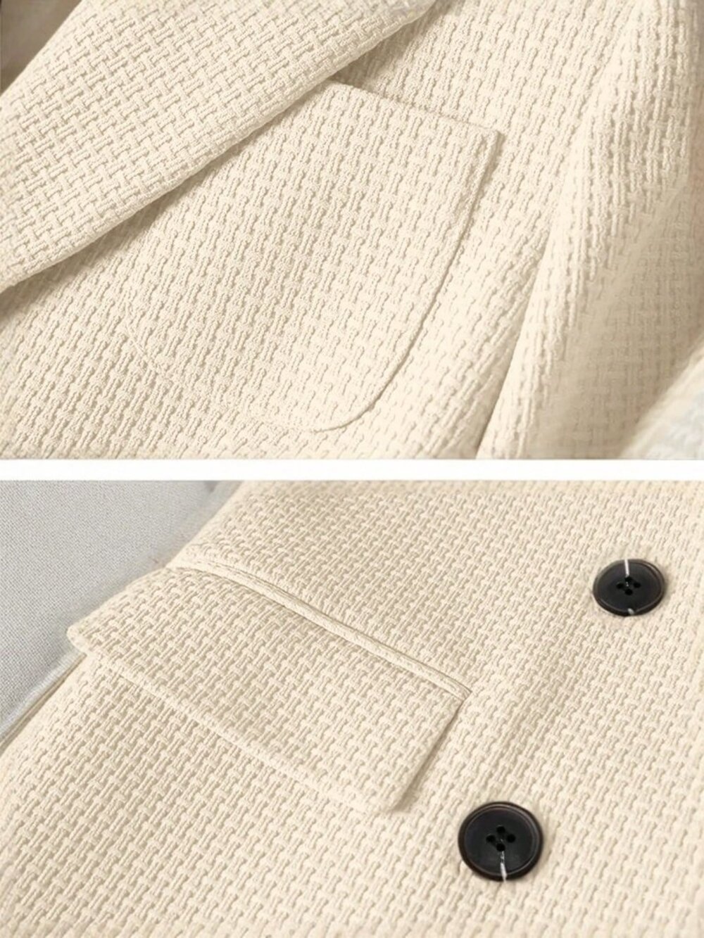 Apricot Elegant Women's Long Sleeve Business Blazer - Picture 4 of 5